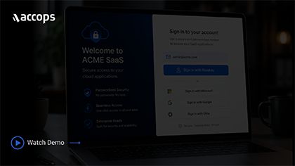 Passwordless Login to SaaS Applications